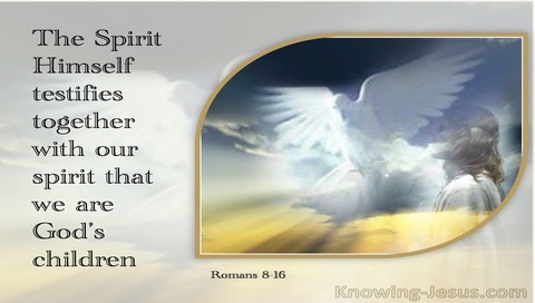 Romans 8:16 The Spirit Himself Beareth Witness With Our Spirit (cream)